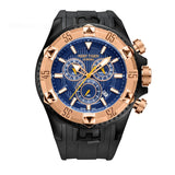 2020 Reef Tiger/RT Top Brand Men Sports Quartz Watches with Chronograph Date Super Luminous Steel Yellow Gold Stop Watch RGA303