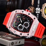 Richard Automatic Watch RM Limitde Edition Mens Watches Top Brand Mille Luxury Quartz Wristwatch Silicone Strap Tonneau shape