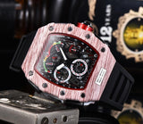 Richard Automatic Watch RM Limitde Edition Mens Watches Top Brand Mille Luxury Quartz Wristwatch Silicone Strap Tonneau shape